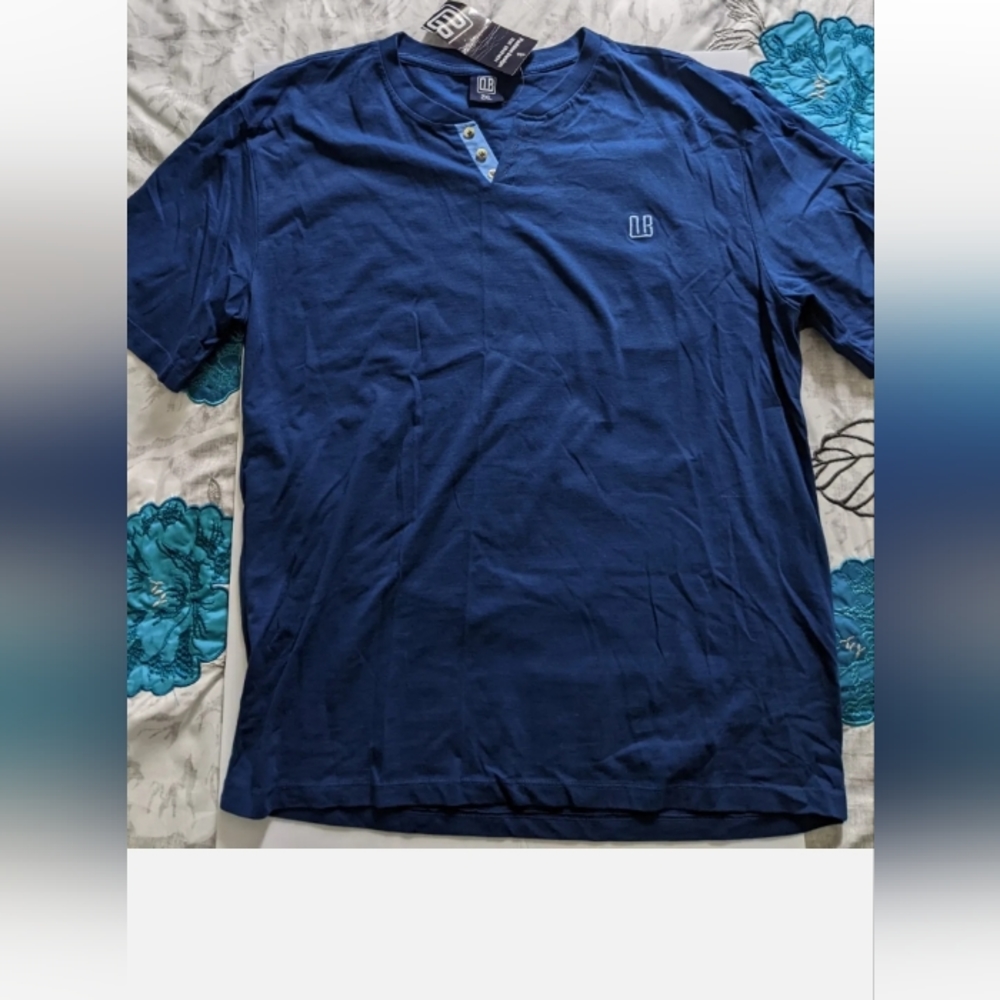 QB Que Barbaro Mens Shirt XXL Slim Blue- Brand  New With Tag